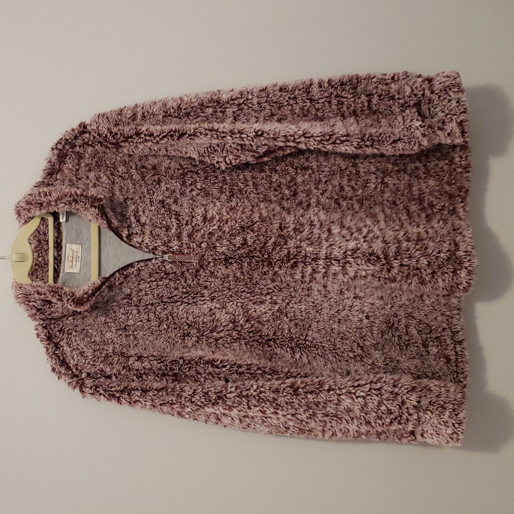 Weatherproof Vintage Maroon Sherpa Fleece Jacket